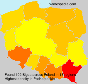 Surname Bigda in Poland Surname Bigda in Poland