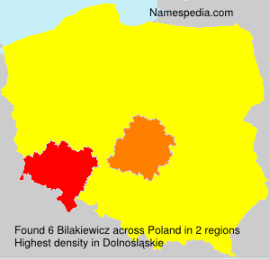 Surname Bilakiewicz in Poland Surname Bilakiewicz in Poland