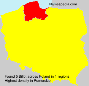 Surname Billot in Poland Surname Billot in Poland