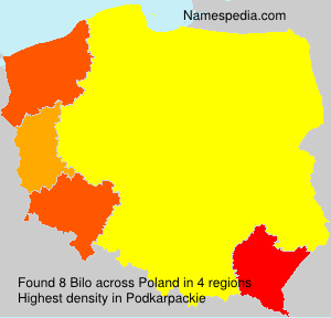 Surname Bilo in Poland Surname Bilo in Poland
