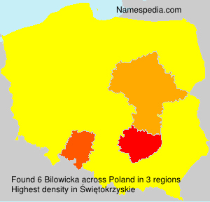 Surname Bilowicka in Poland Surname Bilowicka in Poland