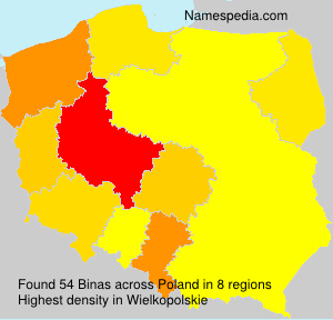 Surname Binas in Poland Surname Binas in Poland