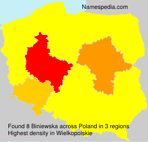 Surname Biniewska in Poland Surname Biniewska in Poland