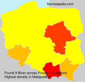 Surname Biran in Poland Surname Biran in Poland