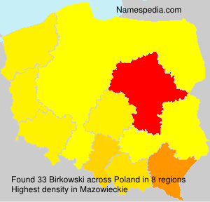 Surname Birkowski in Poland Surname Birkowski in Poland