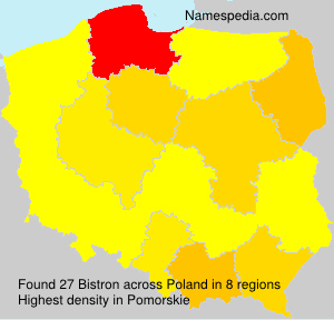 Surname Bistron in Poland Surname Bistron in Poland