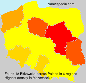 Surname Bitkowska in Poland Surname Bitkowska in Poland