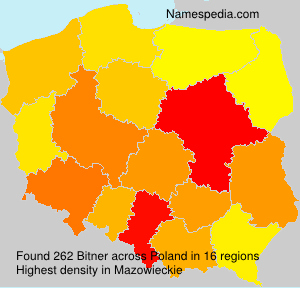 Surname Bitner in Poland Surname Bitner in Poland