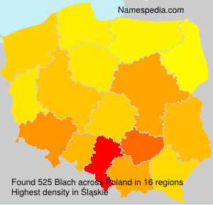 Surname Blach in Poland Surname Blach in Poland