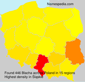 Surname Blacha in Poland