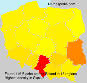 Surname Blacha in Poland Surname Blacha in Poland