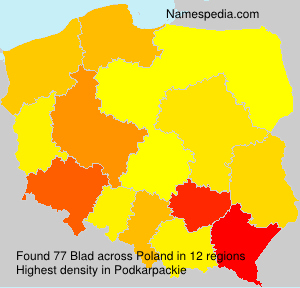 Surname Blad in Poland Surname Blad in Poland