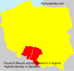 Surname Blaucik in Poland Surname Blaucik in Poland