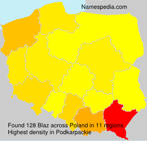 Surname Blaz in Poland Surname Blaz in Poland