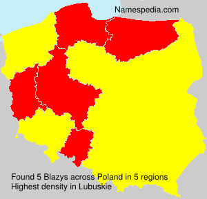 Surname Blazys in Poland Surname Blazys in Poland