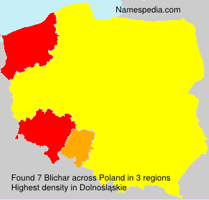 Surname Blichar in Poland Surname Blichar in Poland