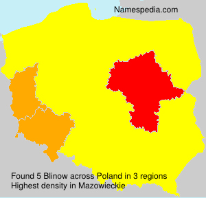 Surname Blinow in Poland Surname Blinow in Poland