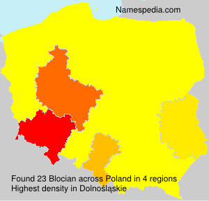 Surname Blocian in Poland Surname Blocian in Poland