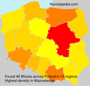 Surname Blocka in Poland Surname Blocka in Poland