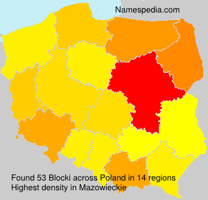Surname Blocki in Poland Surname Blocki in Poland