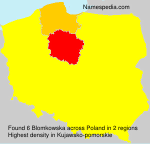 Surname Blomkowska in Poland Surname Blomkowska in Poland
