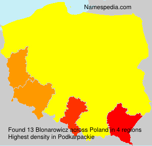 Surname Blonarowicz in Poland Surname Blonarowicz in Poland