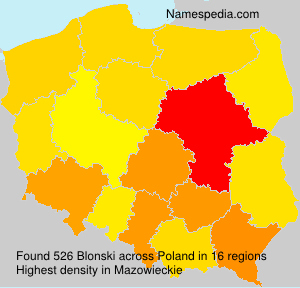 Surname Blonski in Poland Surname Blonski in Poland