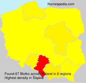 Surname Blotko in Poland Surname Blotko in Poland