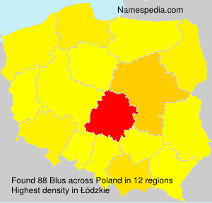 Surname Blus in Poland Surname Blus in Poland