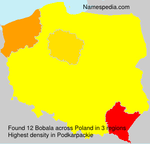 Surname Bobala in Poland Surname Bobala in Poland