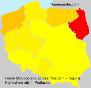 Surname Boboryko in Poland Surname Boboryko in Poland