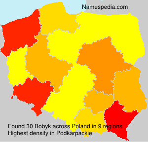 Surname Bobyk in Poland Surname Bobyk in Poland