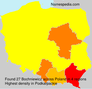 Surname Bochniewicz in Poland Surname Bochniewicz in Poland