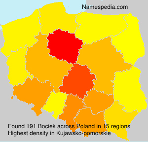 Surname Bociek in Poland