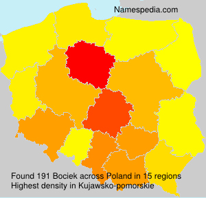 Surname Bociek in Poland Surname Bociek in Poland