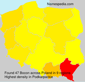 Surname Bocon in Poland Surname Bocon in Poland