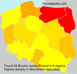 Surname Boczko in Poland Surname Boczko in Poland