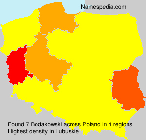 Surname Bodakowski in Poland Surname Bodakowski in Poland