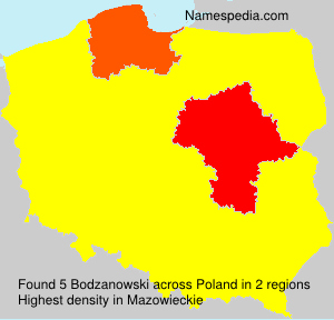 Surname Bodzanowski in Poland Surname Bodzanowski in Poland