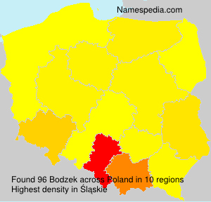 Surname Bodzek in Poland Surname Bodzek in Poland