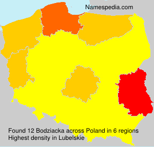 Surname Bodziacka in Poland Surname Bodziacka in Poland