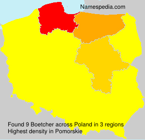 Surname Boetcher in Poland Surname Boetcher in Poland