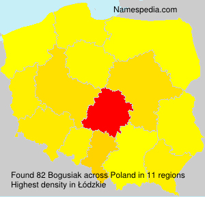 Surname Bogusiak in Poland Surname Bogusiak in Poland
