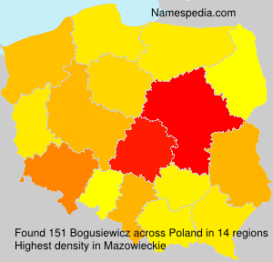 Surname Bogusiewicz in Poland Surname Bogusiewicz in Poland