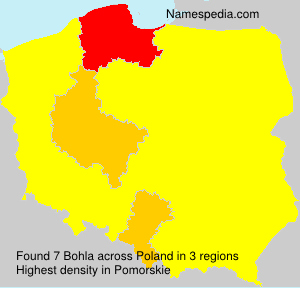 Surname Bohla in Poland Surname Bohla in Poland