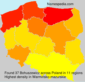 Surname Bohuszewicz in Poland Surname Bohuszewicz in Poland