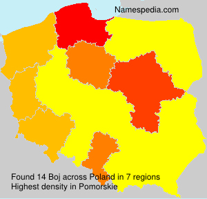 Surname Boj in Poland Surname Boj in Poland