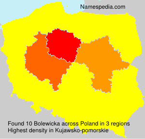 Surname Bolewicka in Poland Surname Bolewicka in Poland