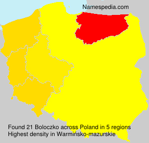 Surname Boloczko in Poland Surname Boloczko in Poland
