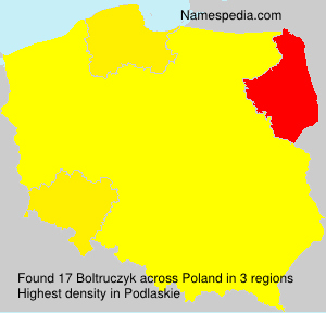 Surname Boltruczyk in Poland Surname Boltruczyk in Poland